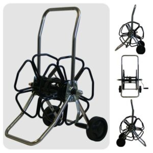 Wheeled Hose Reel Stainless steel frame- holds 100m minibore