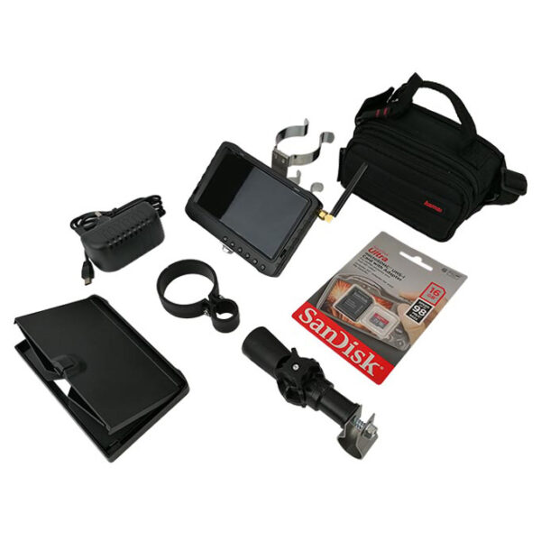 Widescreen Monitor kit with integral battery including UK chargers,51mm Pole Kit