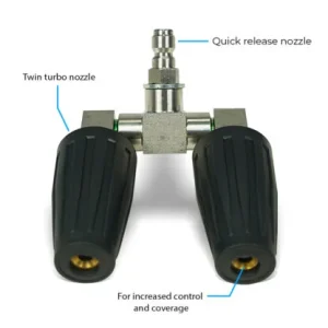 SkyVac Double Turbo Nozzle With Quick Release Connector